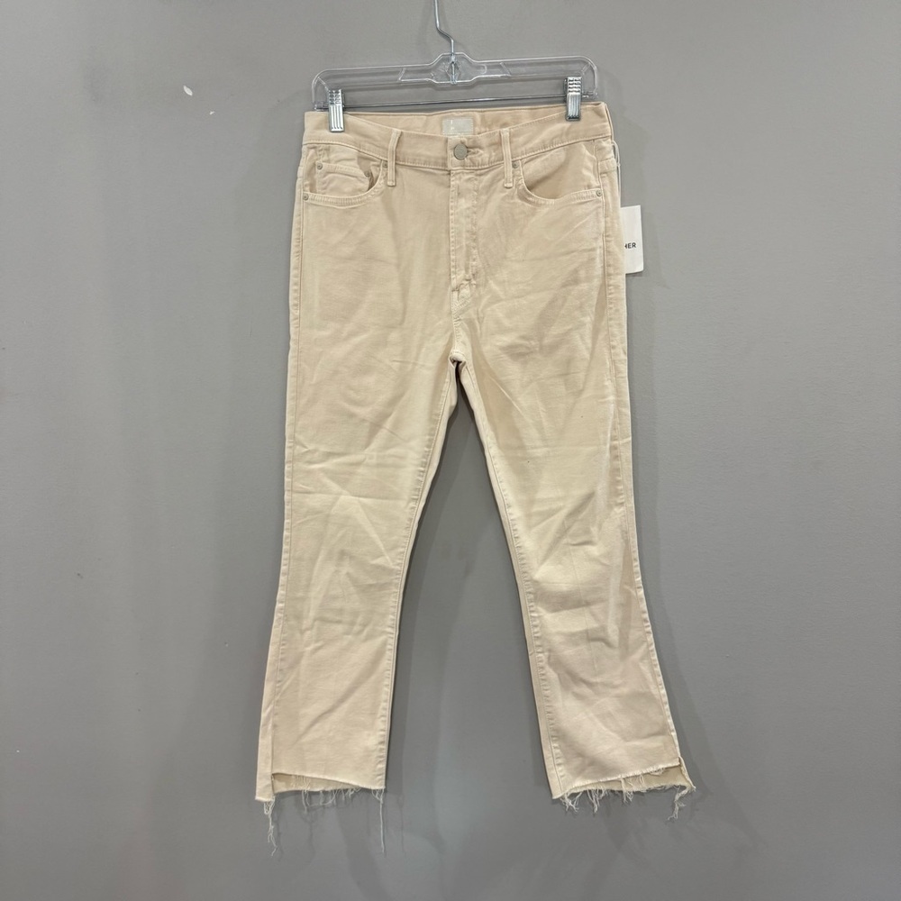 NWT Mother Jeans The Insider Crop Step Fray in Chalk Ivory - Picture 3 of 9